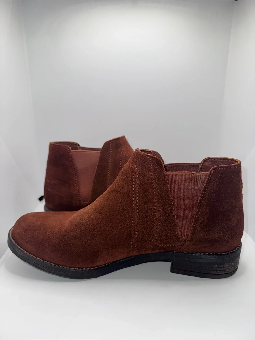 Clarks Demi Beat Brown Suede Ankle Boots Bootie Women’s 8